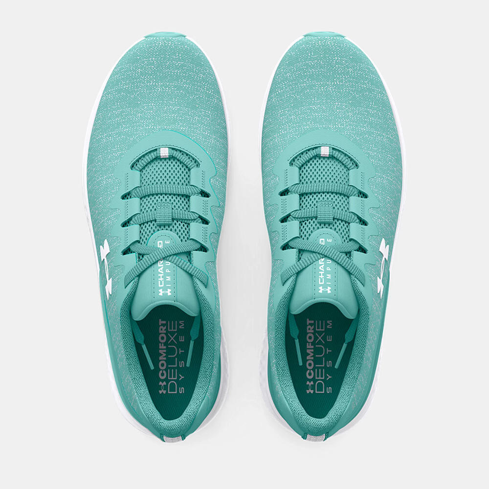 Chaussure de course Under Armour Turquoise UA Charged Impulsive 3 Knit 4/4