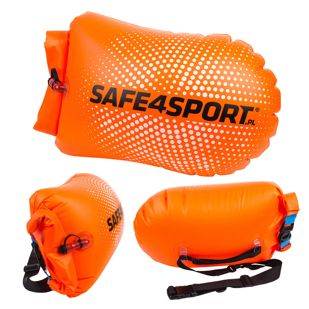 SAFE4SPORT Nafukovací plavecká bójka PerfectSwimmer s kapsou na věci