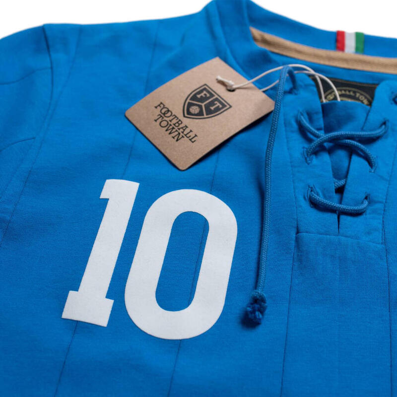 Bawełniana koszulka Football Town Retro Italy Gli Azzurri