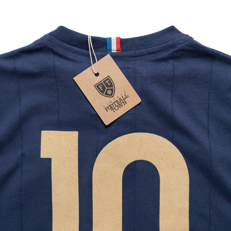 T-shirt met vetersluiting Football Town Retro Les Bleus