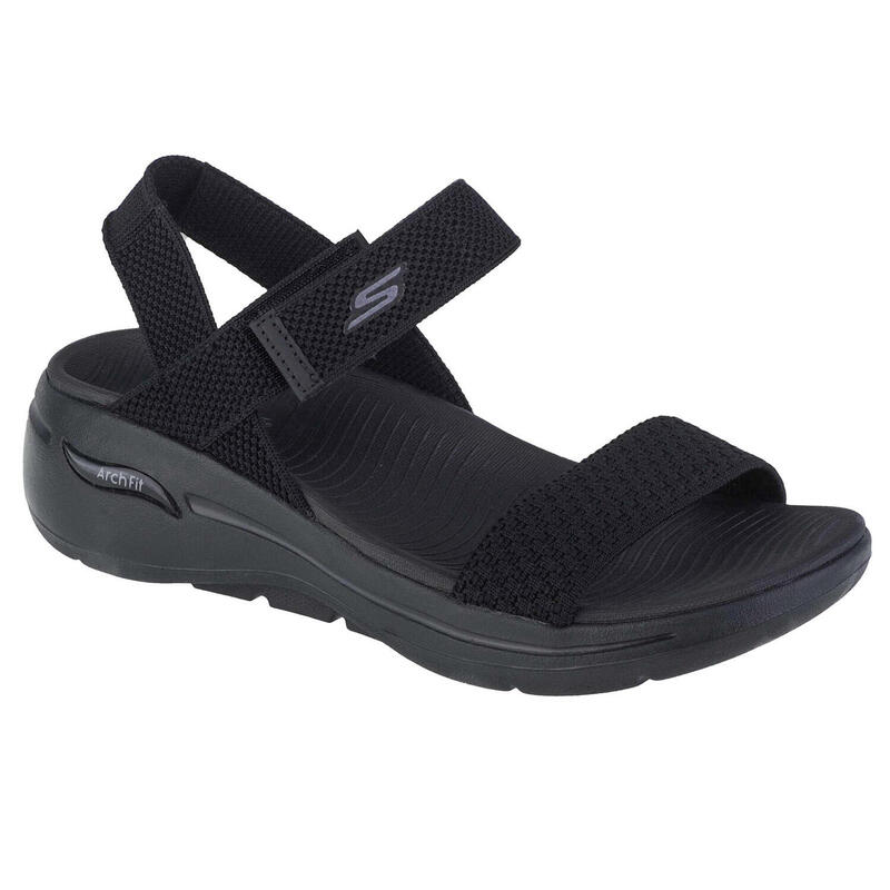 Sandalias Skechers Go Walk Arch Fit San, Negro, Mujer