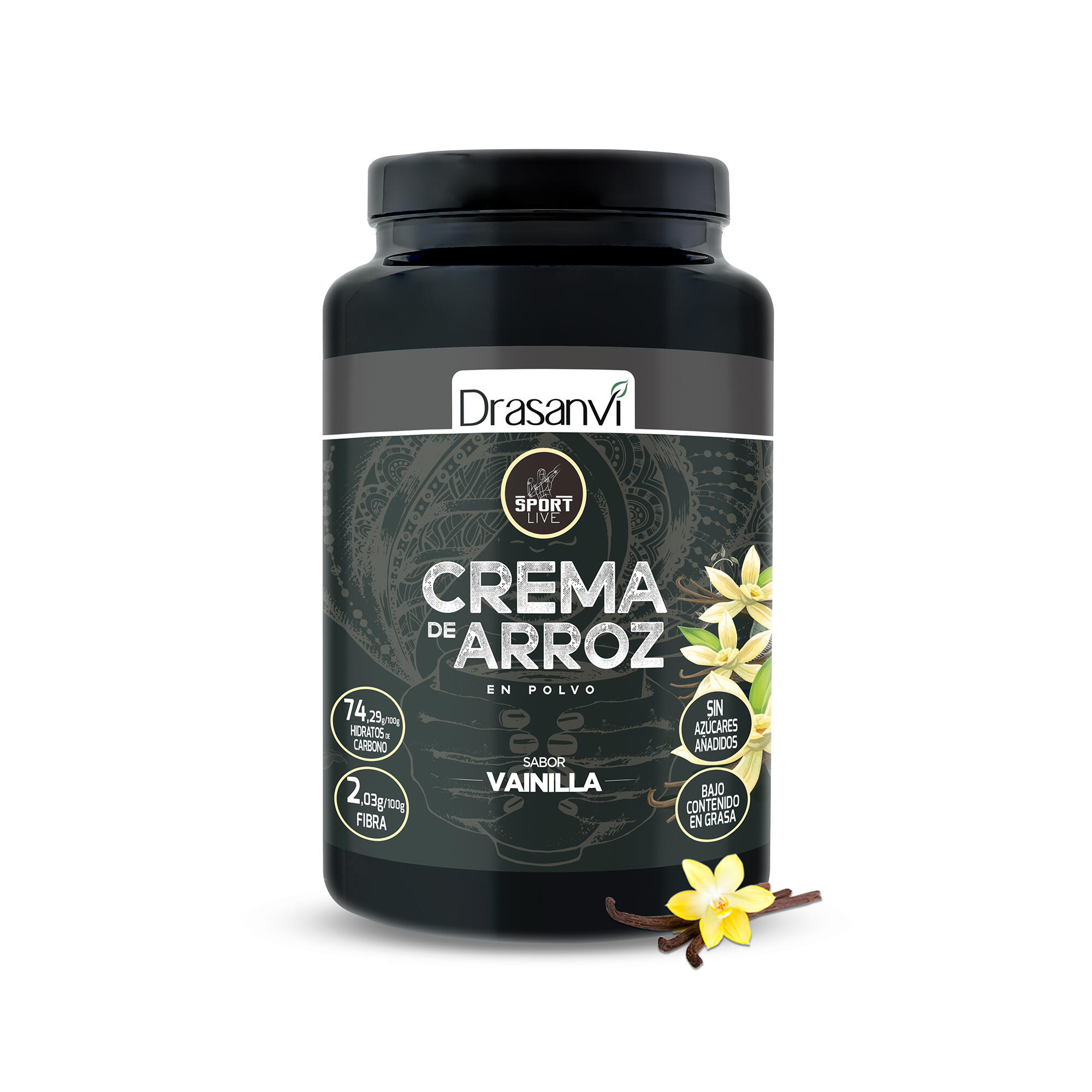 DRASANVI Creme de Arroz Sport Live - Sabor a Baunilha - 1Kg - DRASANVI