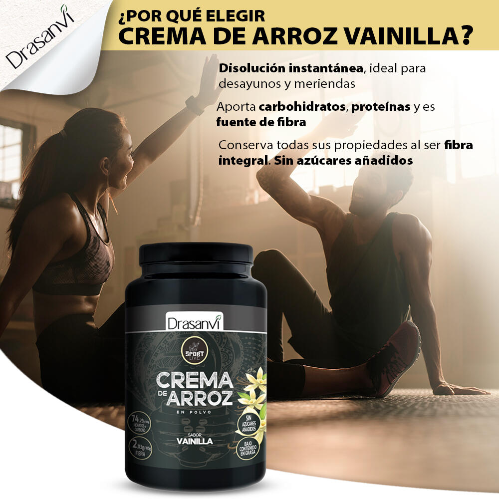 Crema de Arroz Sport Live - Sabor Vainilla - 1Kg - DRASANVI 4/6