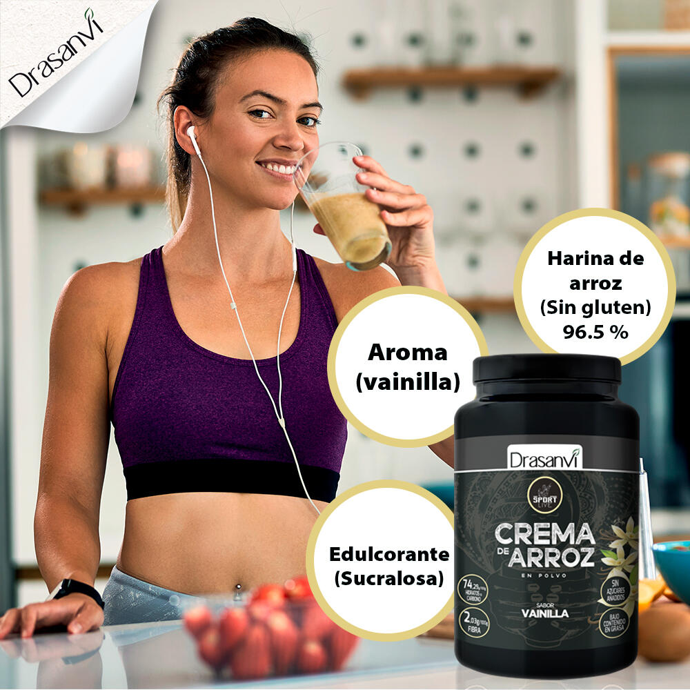 Crema de Arroz Sport Live - Sabor Vainilla - 1Kg - DRASANVI 6/6