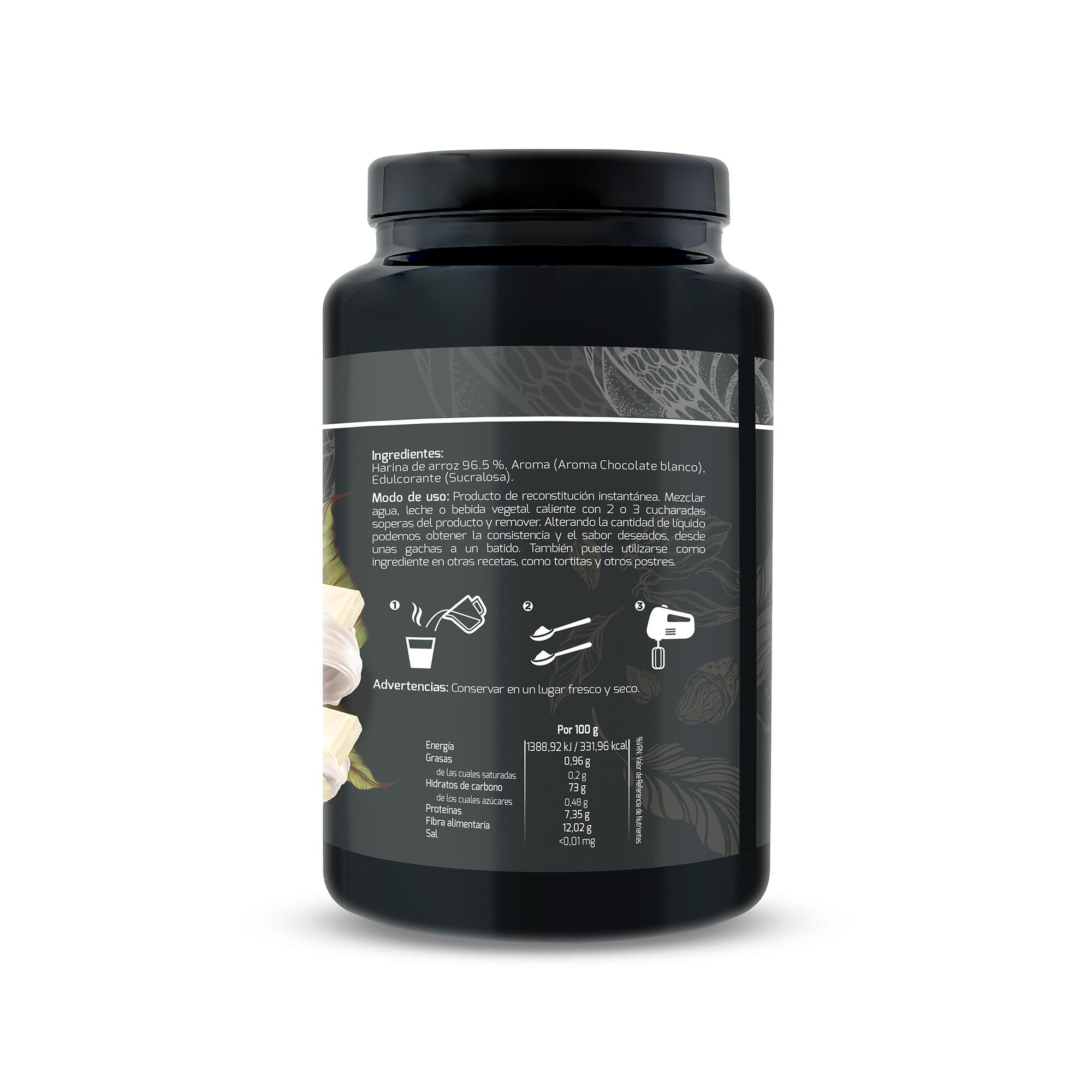 Crema de Arroz Sport Live - Sabor Chocolate blanco - 1Kg - DRASANVI 2/5