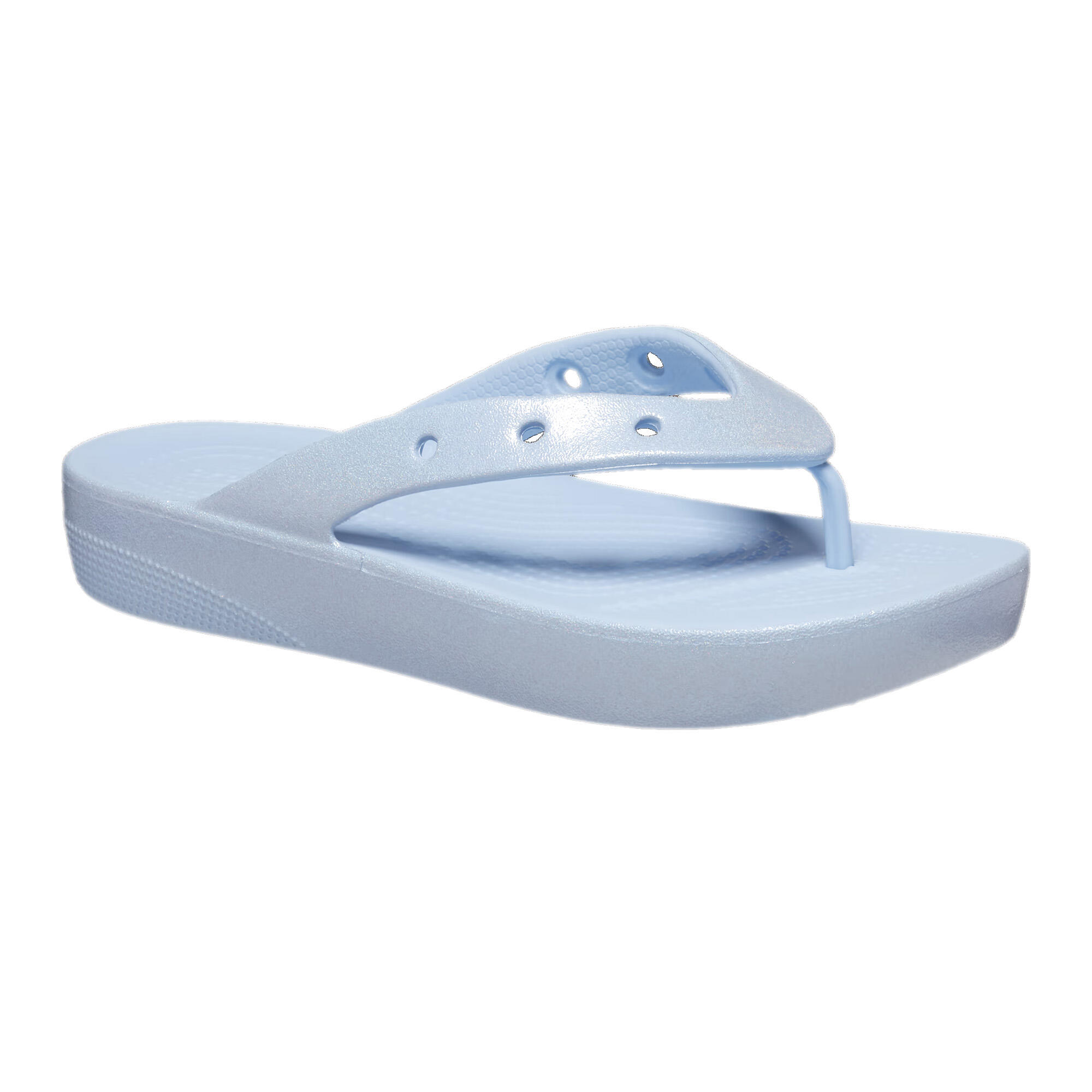 Slapi damă Crocs Classic Platform Meta Pearl