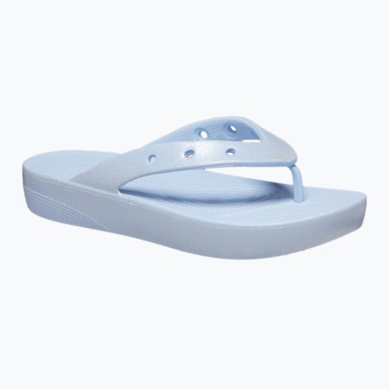 Slapi damă Crocs Classic Platform Meta Pearl
