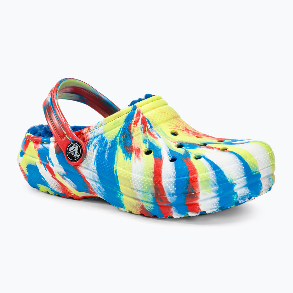 Klapki dziecięce Crocs Classic Lined Marbled Clog