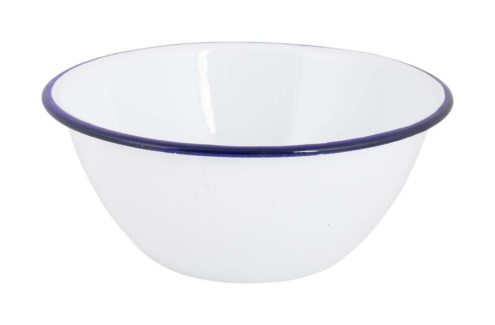 Vaisselle - Émail - 6 Pièces - Blanc/Bleu 5/7