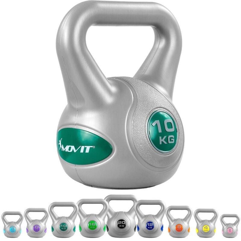 Kettlebell, MOVIT®, STYLISH, 10kg, albastru petrol