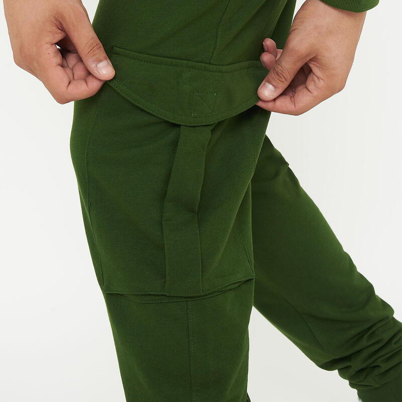 Bărbați Sport Pantaloni Cargo Verde Închis