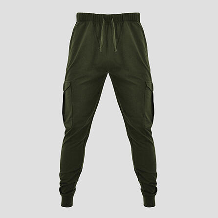 Bărbați Sport Pantaloni Cargo Verde Închis