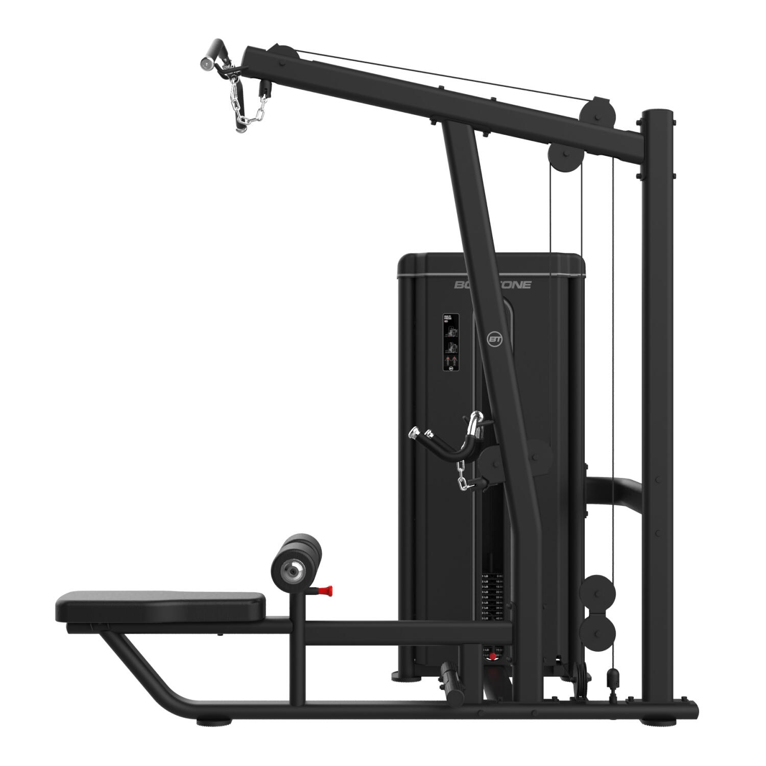 Máquina profesional dorsales y remo medio 80 kg FD04 Bodytone 2/3