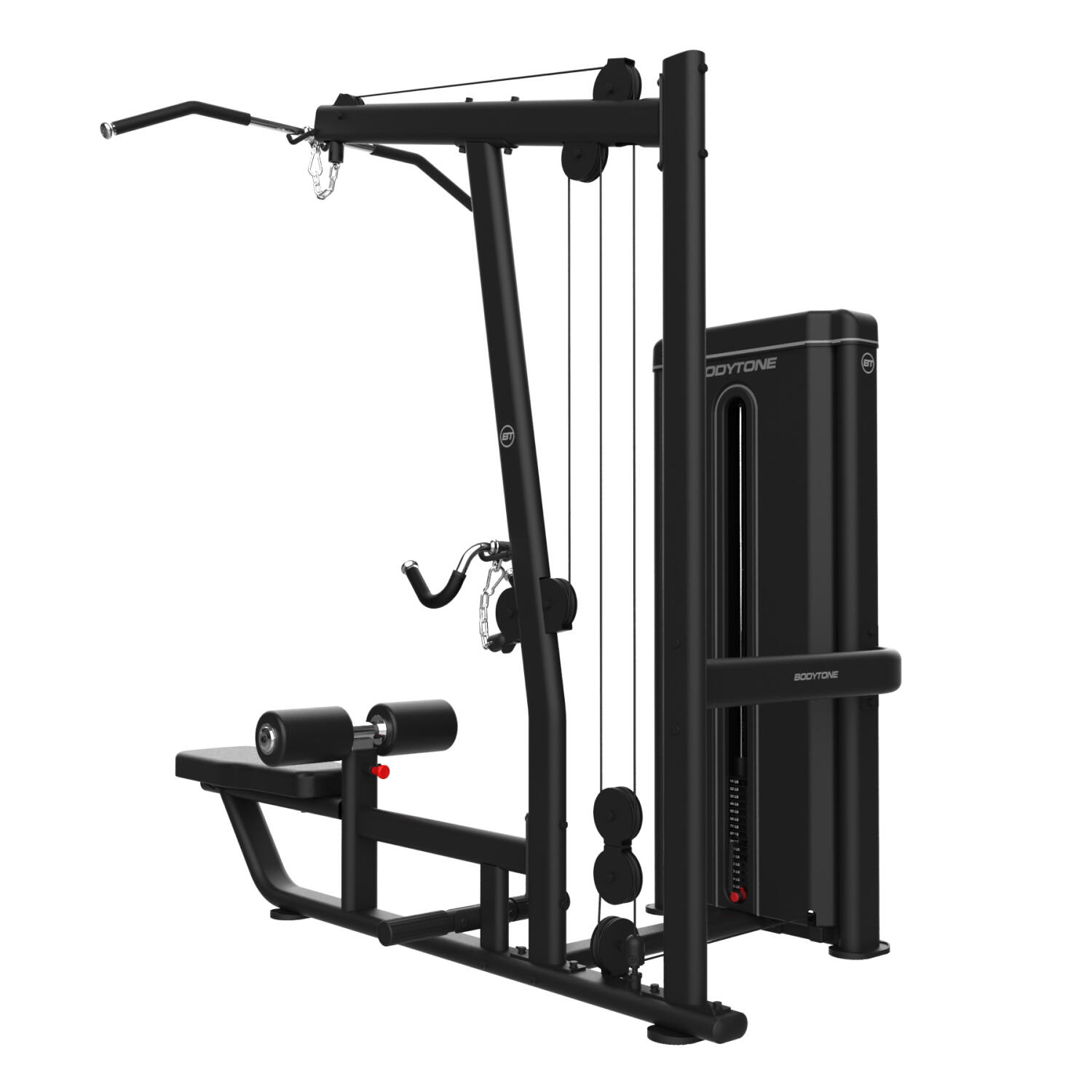 Máquina profesional dorsales y remo medio 80 kg FD04 Bodytone 3/3