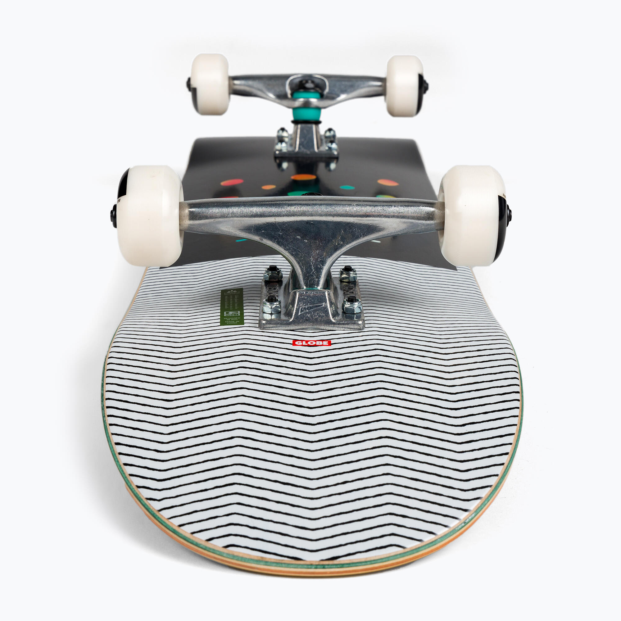 Globe G1 Nine dot 4 Skateboard 8.0 black white 5/5