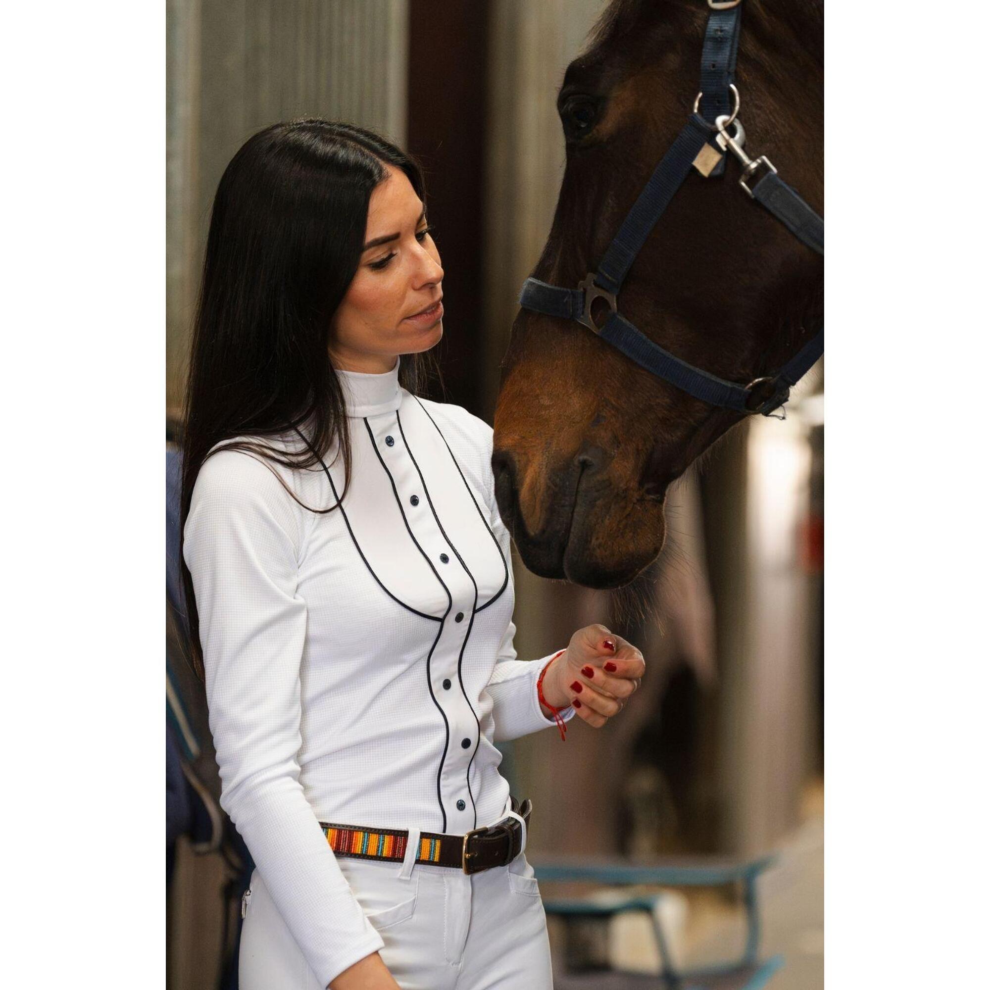 GENTLE RIVER equestrian polo shirt - Lounges sleeves