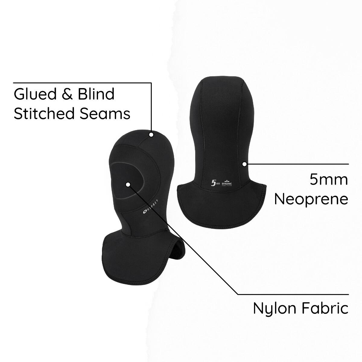 Osprey Wetsuit Hood Unisex Adult 5mm Neoprene, Thermal Diving Hood 6/6