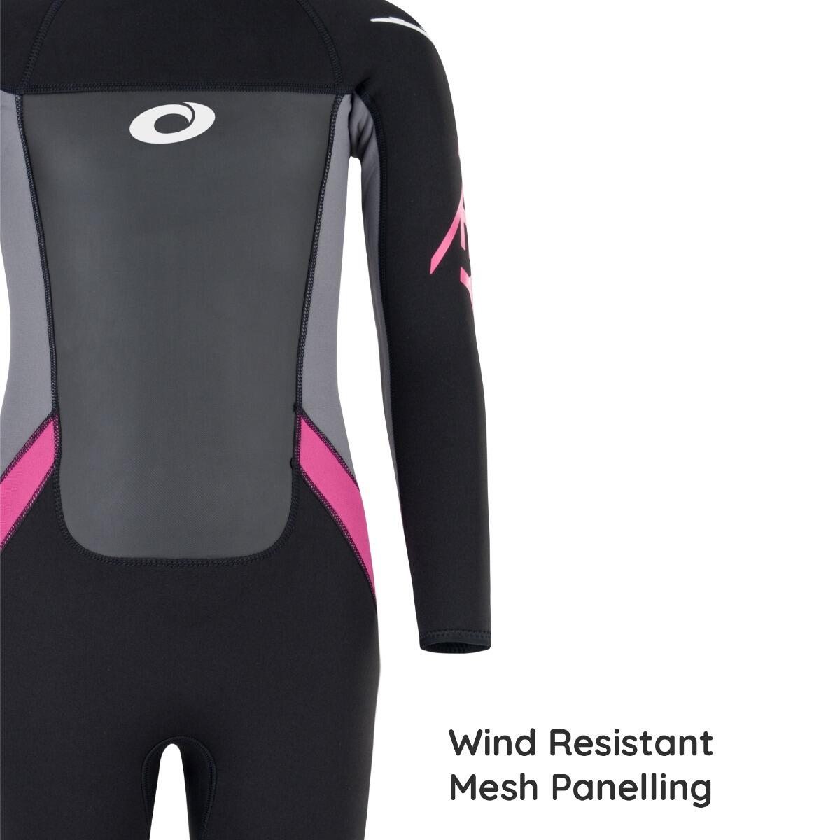 Osprey Kids Origin 3mm Wetsuit | Full Length Neoprene Wetsuit, Pink 5/6
