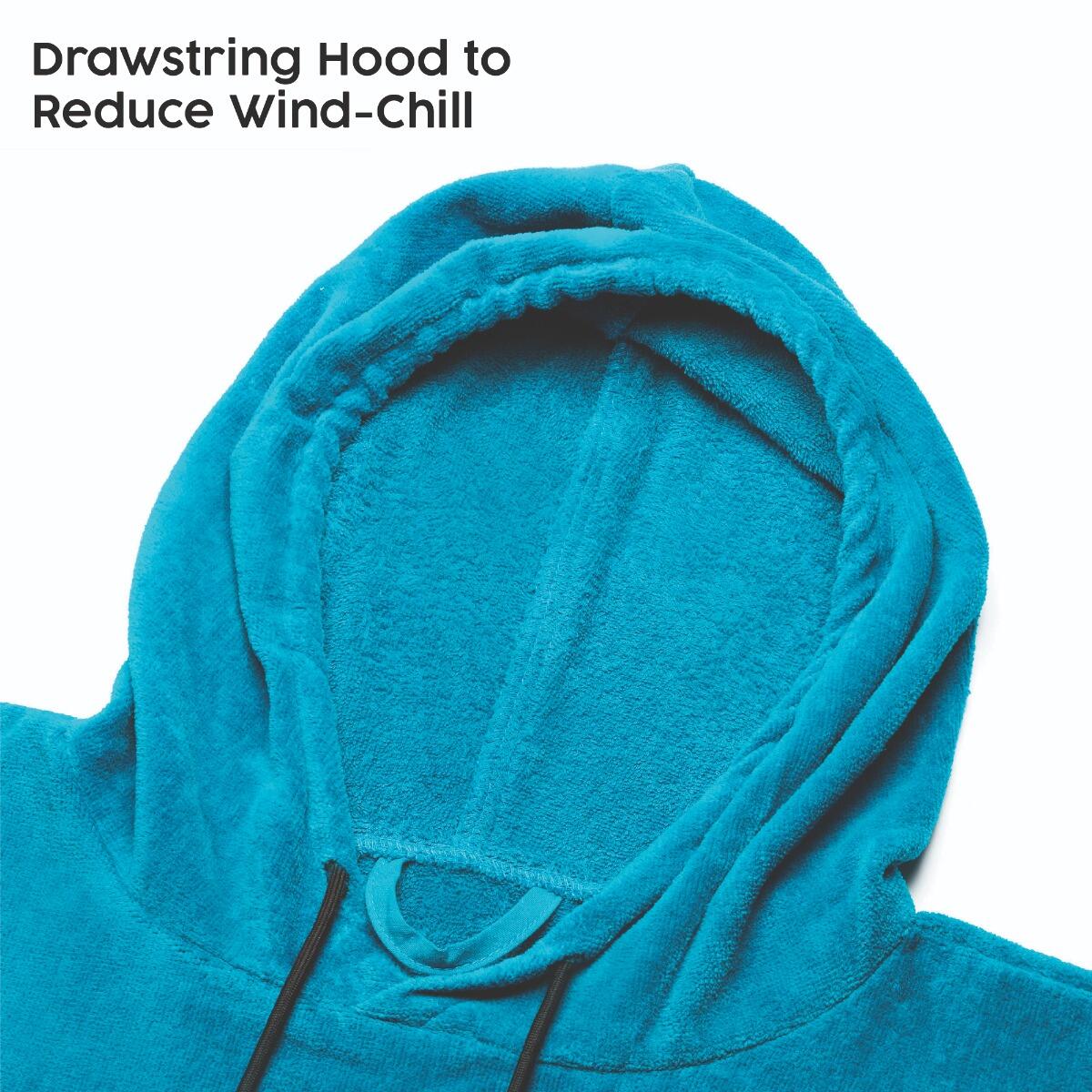 Osprey Adult Surf Poncho Hooded Towel Beach Changing Robe, Blue 6/6