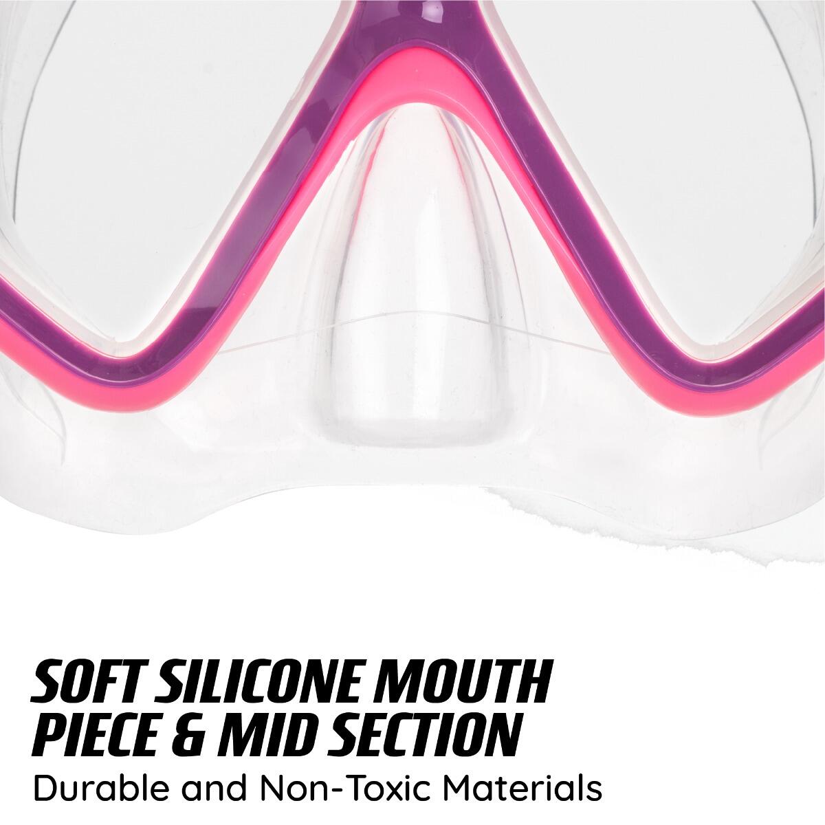 Osprey Kids Mask and Snorkel Set, Tempered Lens Snorkelling Set 5/6