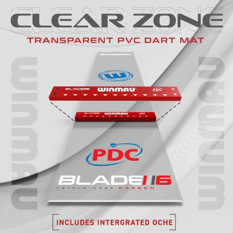 Winmau Clearzone PVC Dartmat + Oche 7/7