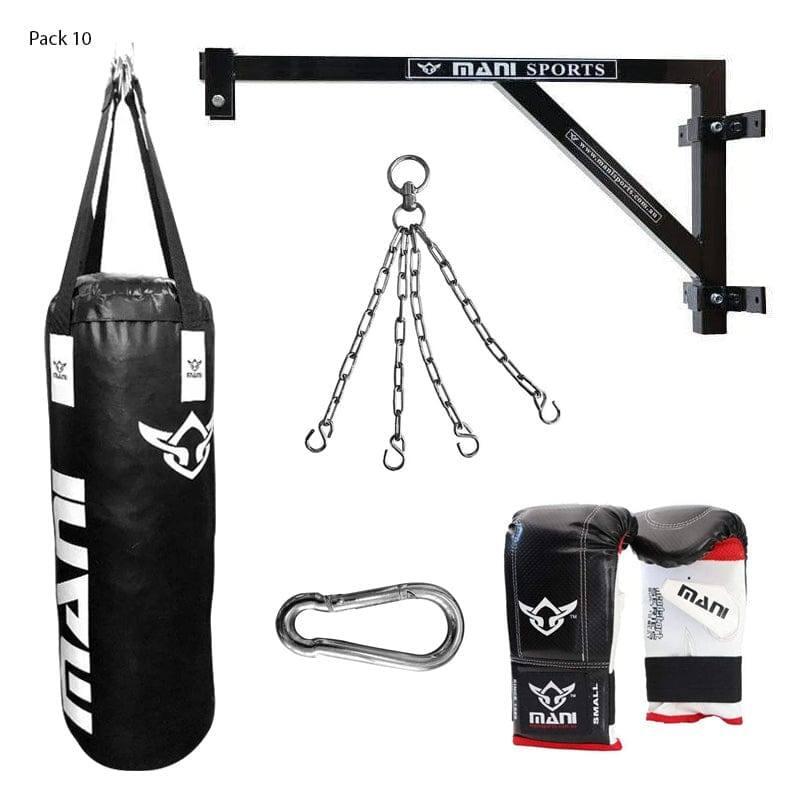 SET OF FIXED WALL BRACKET, 90CM 3FT PUNCHING BAG, MITTS, BAG CHAIN & HOOK