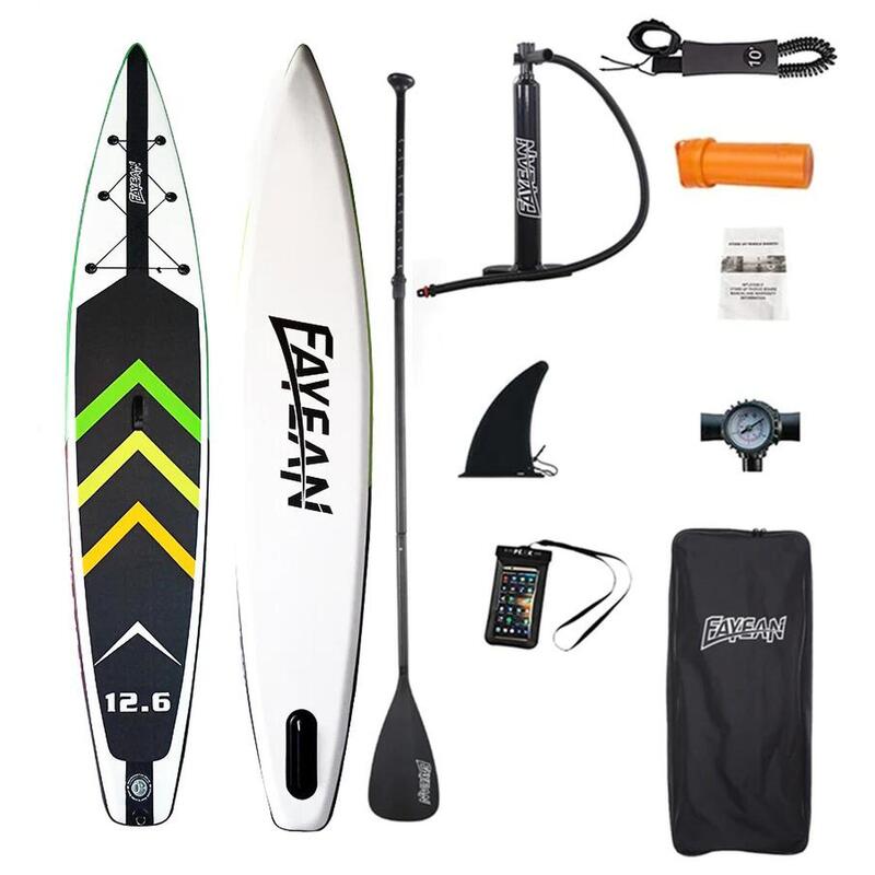 GREEN RACING 12'6'' STAND-UP PADDLE BOARD SET