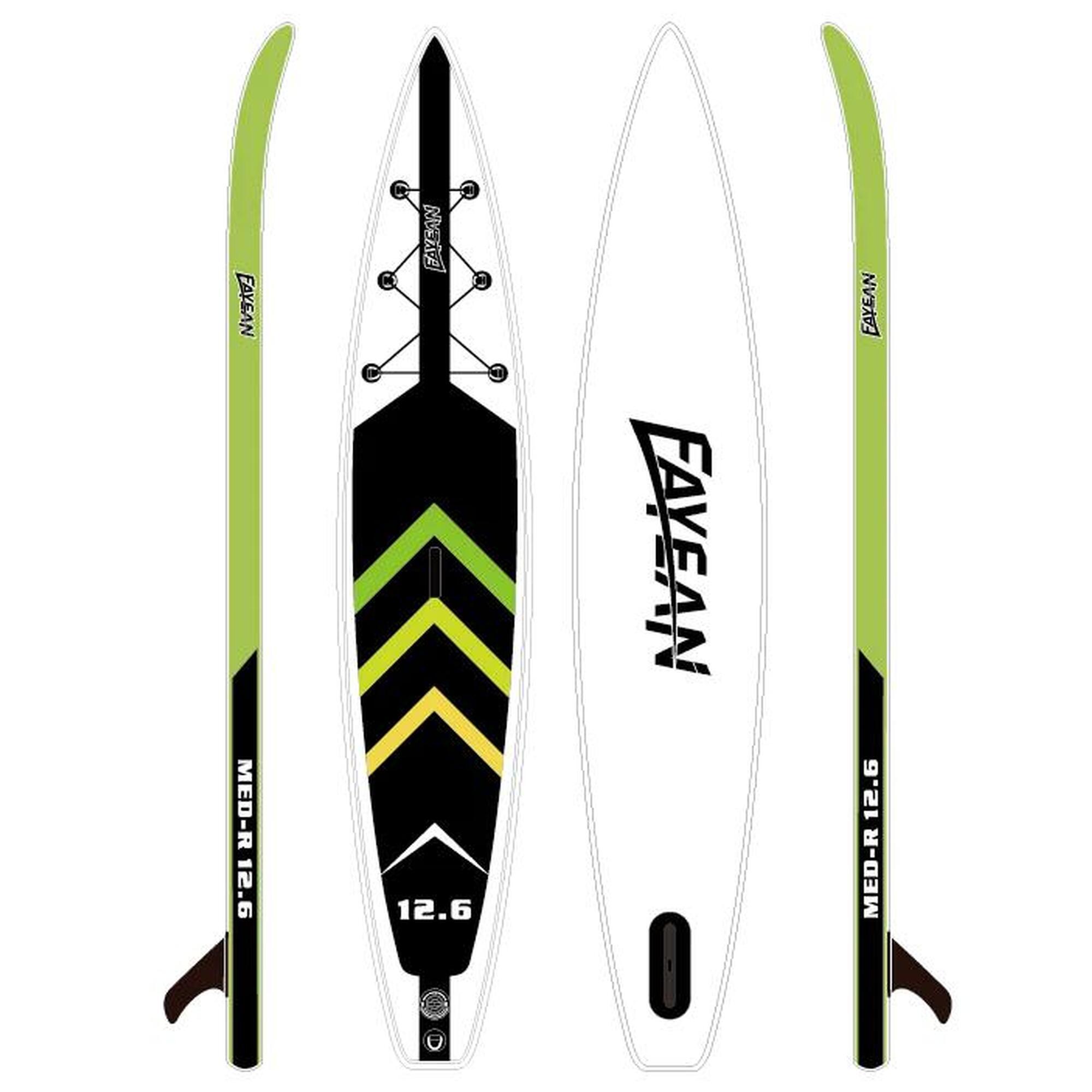 GREEN RACING 12'6'' STAND-UP PADDLE BOARD SET