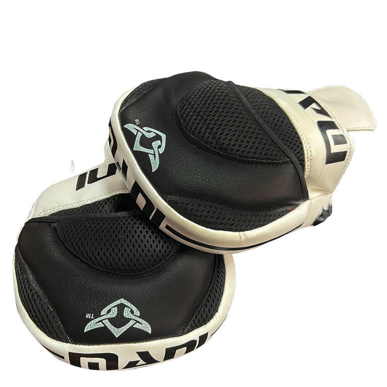 Pair of black and white kids boxing focus pads