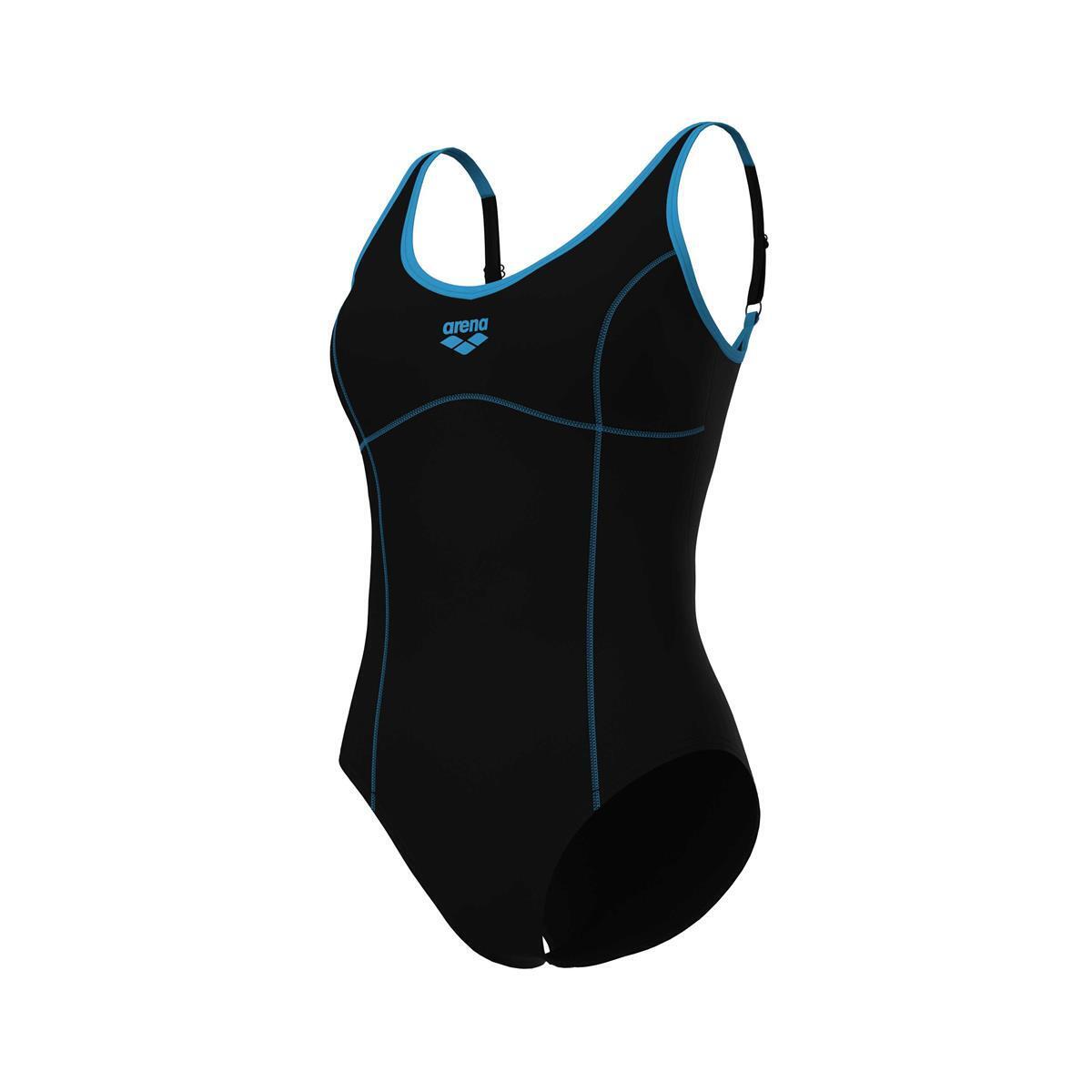 Arena - Maillot De Bain 1 Pièce Femme Arena Tania Clip - Maillot De Bain 1 Pièce - Bleu|noir - 40 M - Decathlon
