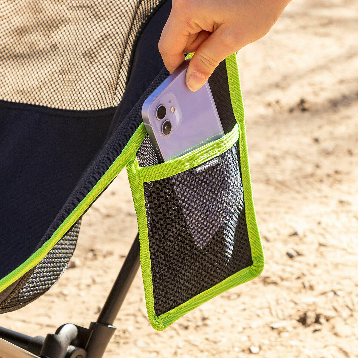 Inklapbare campingstoel InnovaGoods Zwart 4/5