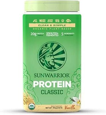 Sunwarrior protein classic organic (375g) vanilla - eiwitten