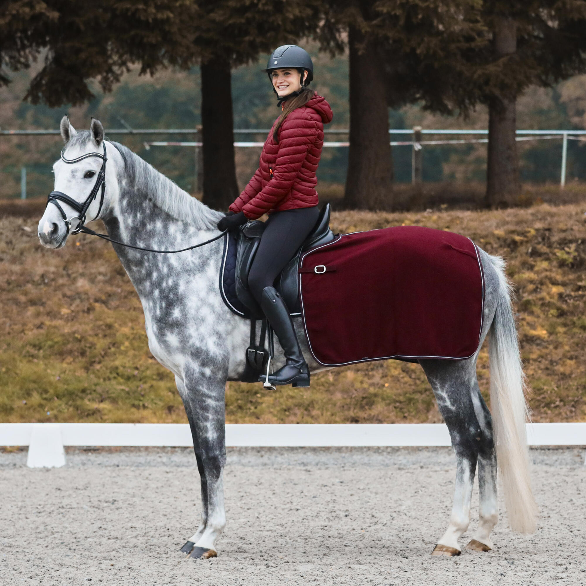 Couvre-reins pour cheval en polaire Horze Kiel 4/4