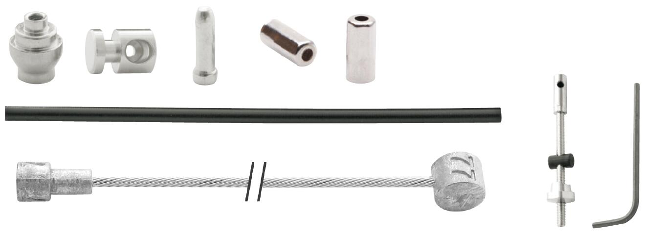 Elvedes Kabelset Trommelrem 1.70M 2.35M Roestvrij Staal Zwart 3/4