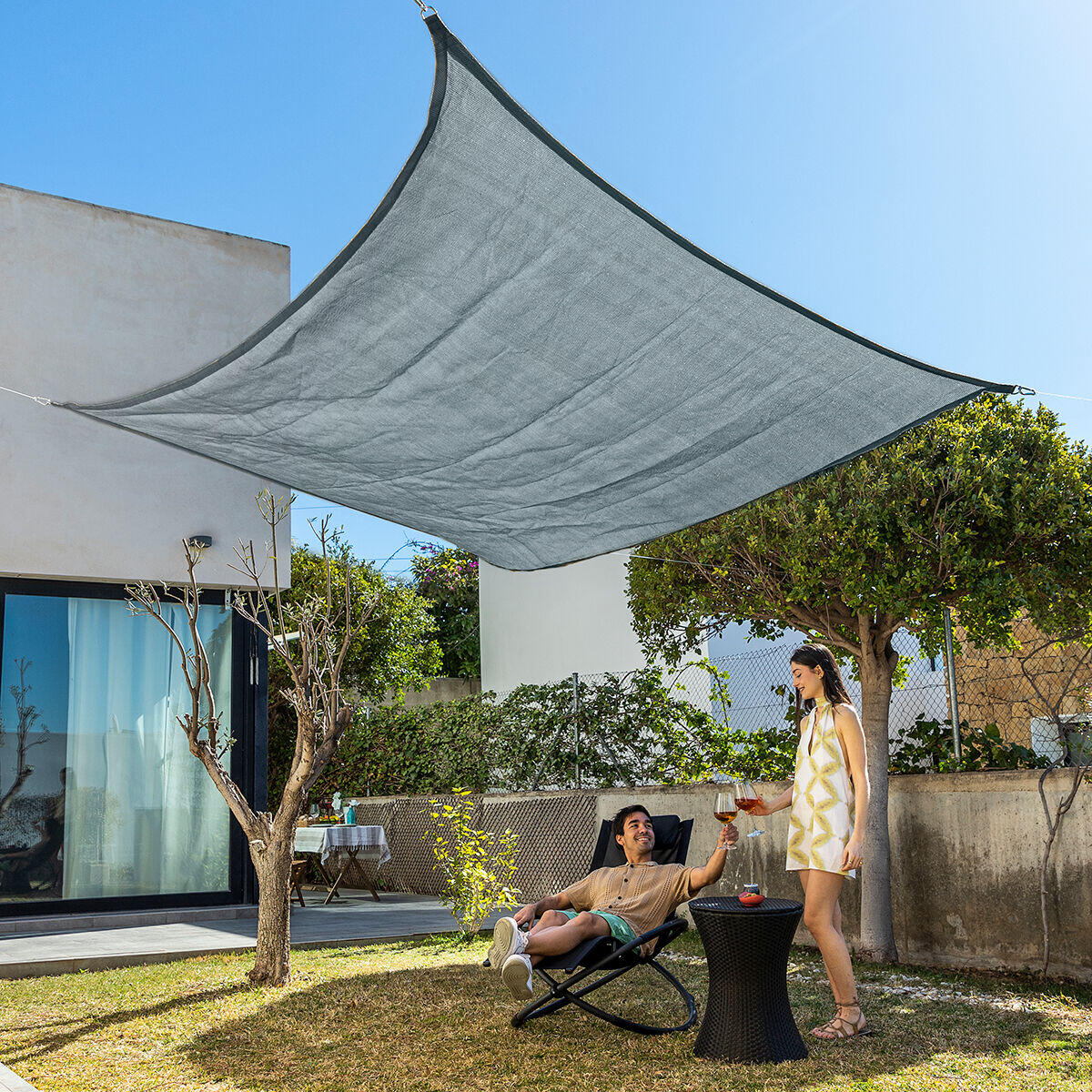 Voile d’Ombrage Rectangulaire InnovaGoods 2 x 3 m Gris 2/5