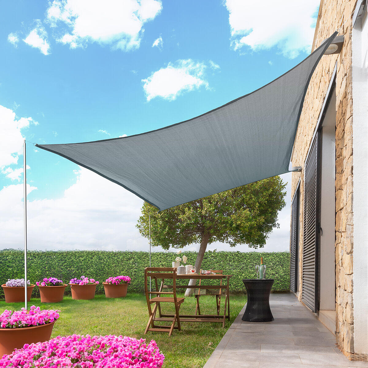 Voile d’Ombrage Rectangulaire InnovaGoods 2 x 3 m Gris 5/5