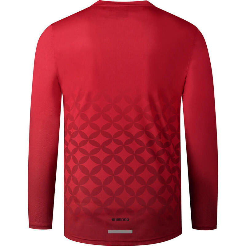 SHIMANO MYOKO L.S.  Long Sleeve Jersey, Red