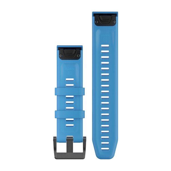 Pulseira de silicone para relógio Garmin Quickfit 22 Azul Ciano 2/2