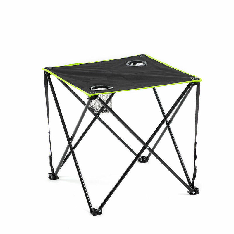 Mesa de Camping Textil Plegable con Funda InnovaGoods Negro
