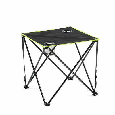 Inklapbare stoffen campingtafel met hoes innovagoods zwart