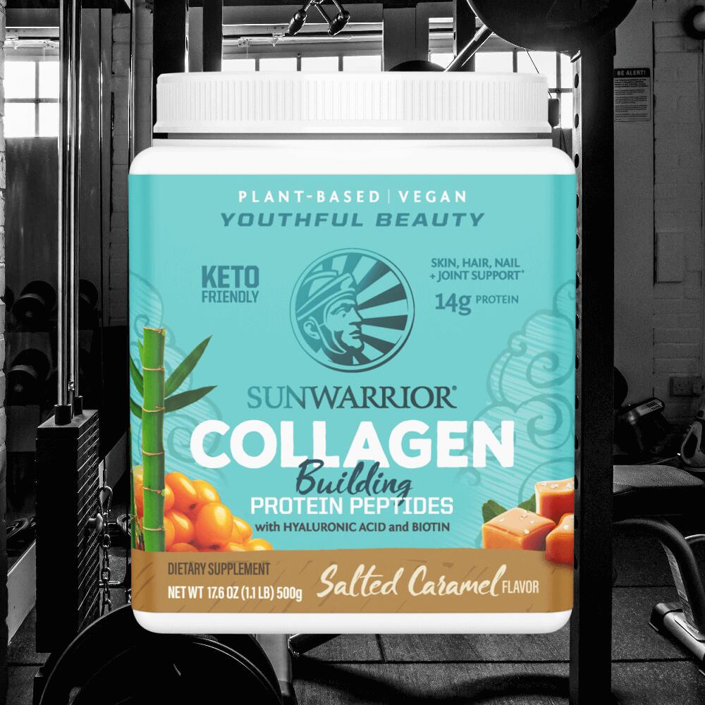 Sunwarrior Collagen Building Protein Peptides (500g) Salted Caramel 2/3
