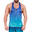 Men's Gradient Y Back Workout Sport Tank Top - Blue