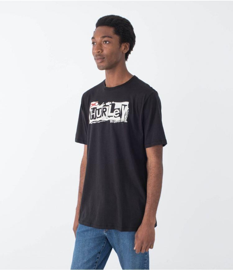 T-shirt uomo hurley 25th s2 - nero 3/4