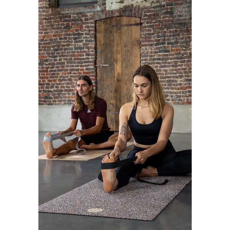 Pack de 20 Sangles de yoga - Coton recyclé - Gris foncé clair
