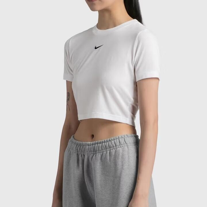 T-shirt donna nike corta sportswear - bianca