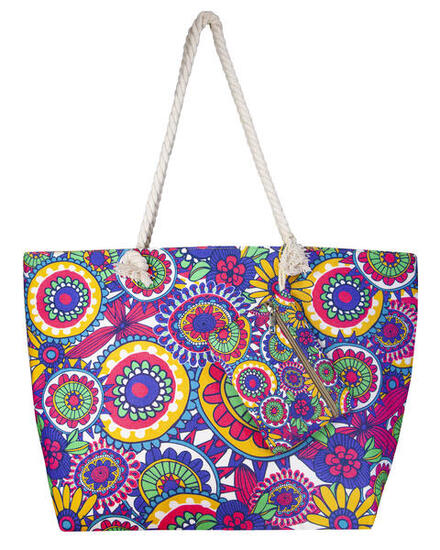 BORSA DA MARE STAMPATA CON BORSA MANDALA