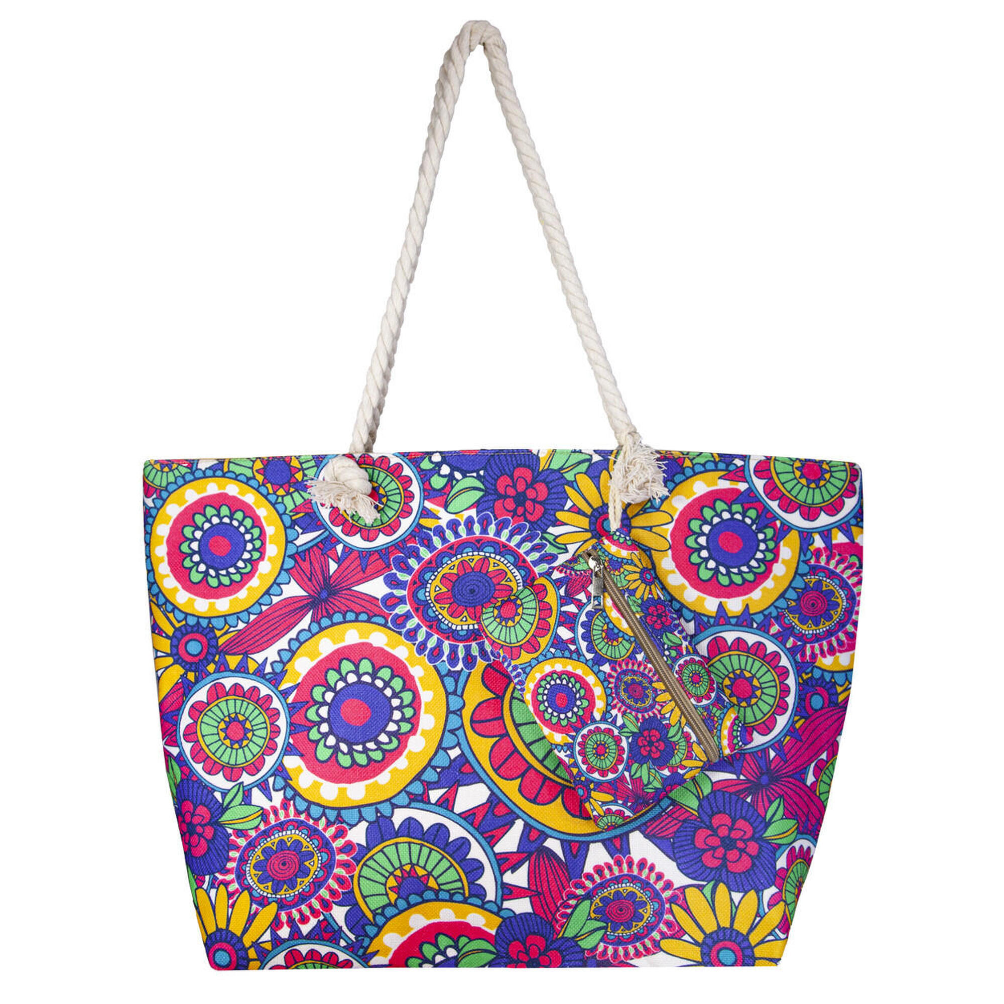 Sun & Surf - Sac De Plage Imprimé Avec Porte-monnaie Mandala - Sac - Multicolore - Decathlon
