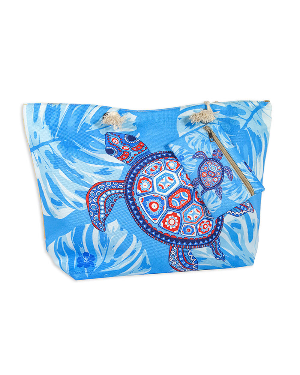 SUN & SURF BEDRUKTE STRANDTAS MET SCHILDPADBEURTJE