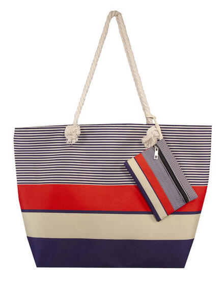 BORSA DA SPIAGGIA STAMPATA CON ELEGANTE BORSA IN CORALLO