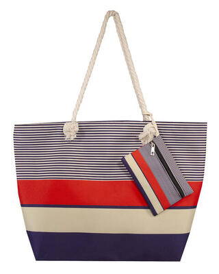 Strand bedrukte tas met elegante koraalbeurtje